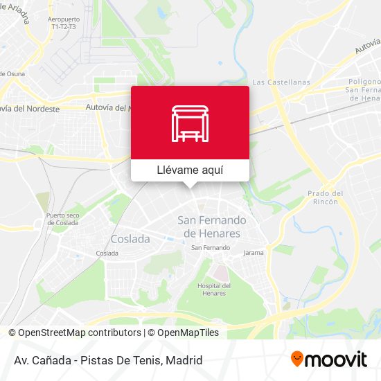 Mapa Av. Cañada - Pistas De Tenis