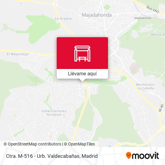 Mapa Ctra. M-516 - Urb. Valdecabañas