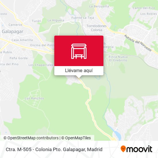Mapa Ctra. M-505 - Colonia Pto. Galapagar