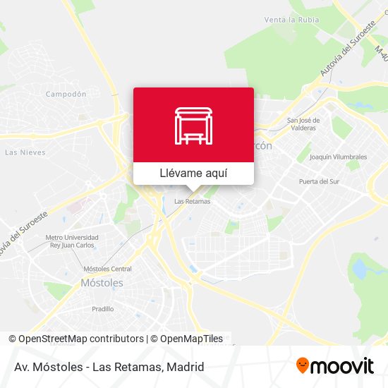 Mapa Av. Móstoles - Las Retamas