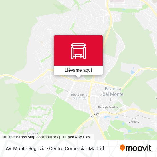 Mapa Av. Monte Segovia - Centro Comercial
