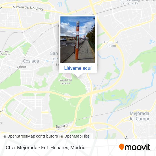 Mapa Ctra. Mejorada - Est. Henares