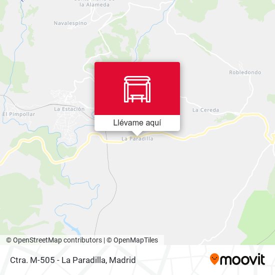 Mapa Ctra. M-505 - La Paradilla