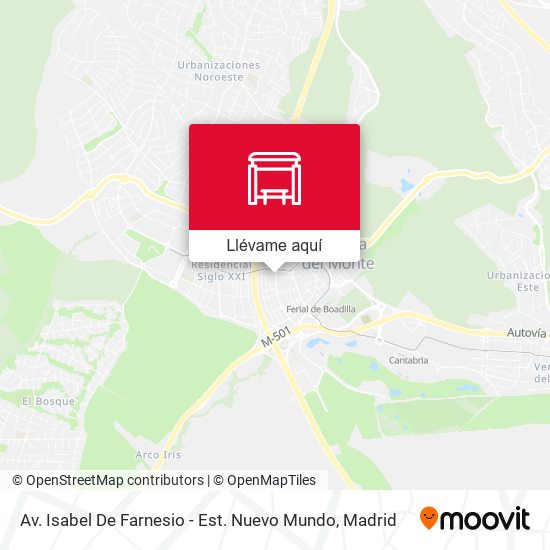 Mapa Av. Isabel De Farnesio - Est. Nuevo Mundo