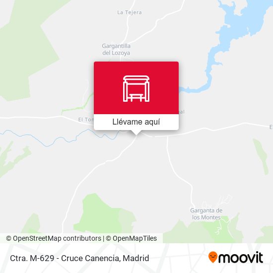 Mapa Ctra. M-629 - Cruce Canencia