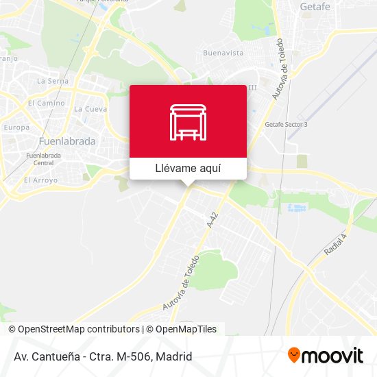 Mapa Av. Cantueña - Ctra. M-506