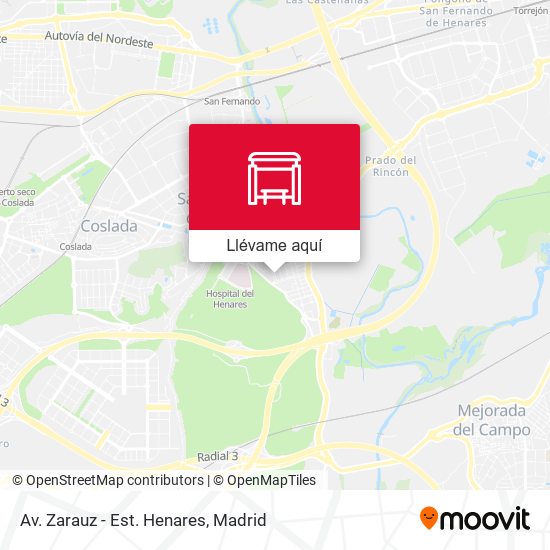 Mapa Av. Zarauz - Est. Henares