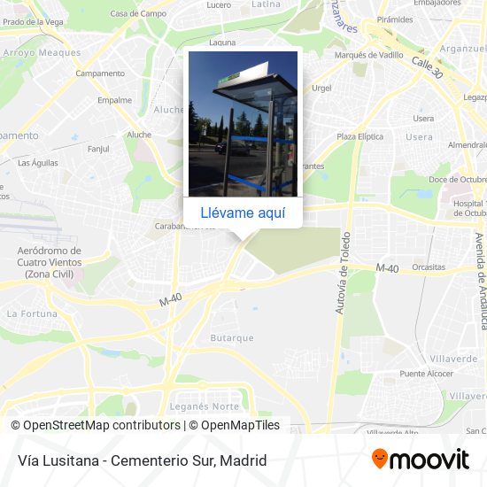 Mapa Vía Lusitana - Cementerio Sur