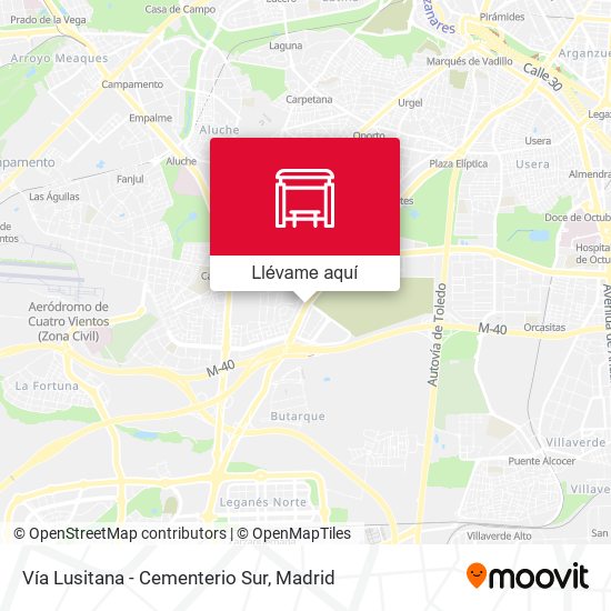 Mapa Vía Lusitana - Cementerio Sur