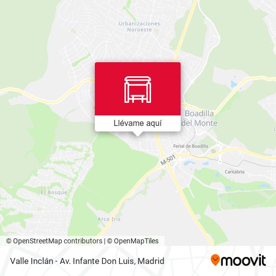 Mapa Valle Inclán - Av. Infante Don Luis