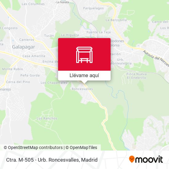 Mapa Ctra. M-505 - Urb. Roncesvalles