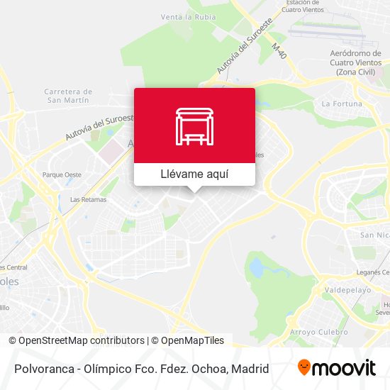 Mapa Polvoranca - Olímpico Fco. Fdez. Ochoa