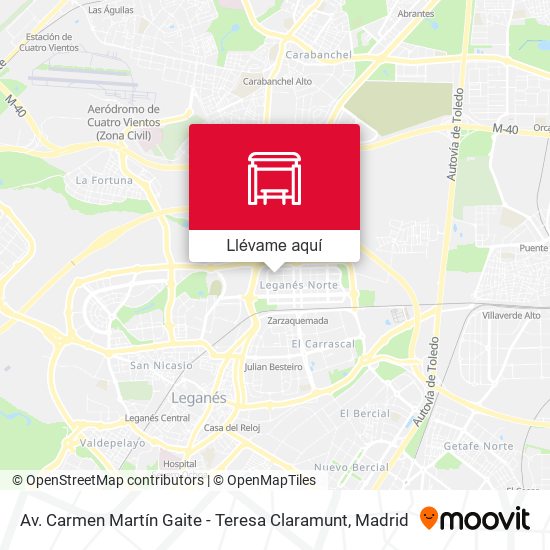 Mapa Av. Carmen Martín Gaite - Teresa Claramunt