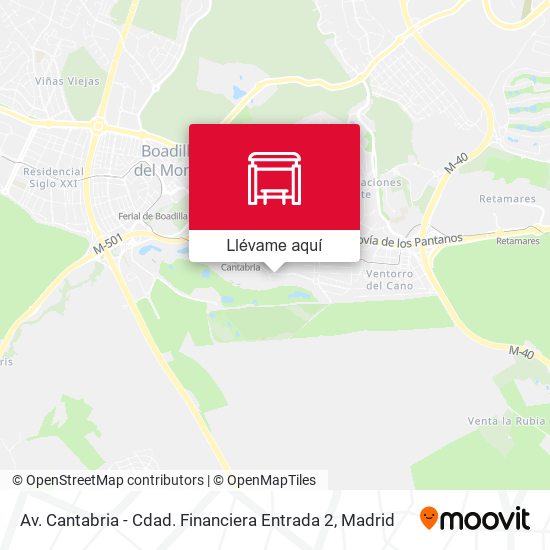 Mapa Av. Cantabria - Cdad. Financiera Entrada 2