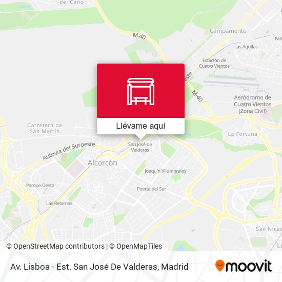 Mapa Av. Lisboa - Est. San José De Valderas