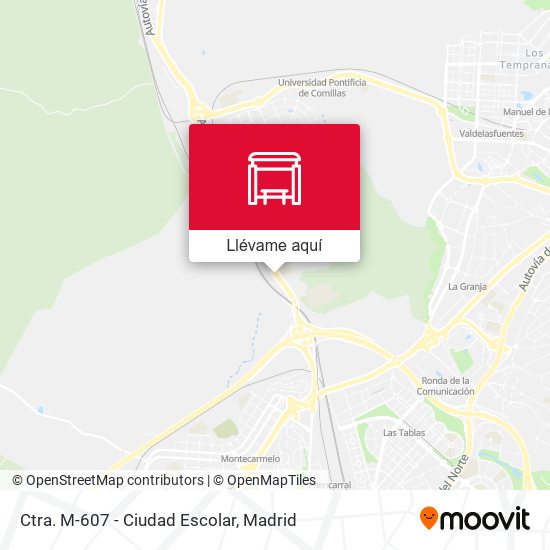 Mapa Ctra. M-607 - Ciudad Escolar