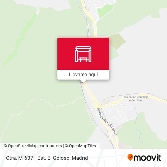 Mapa Ctra. M-607 - Est. El Goloso