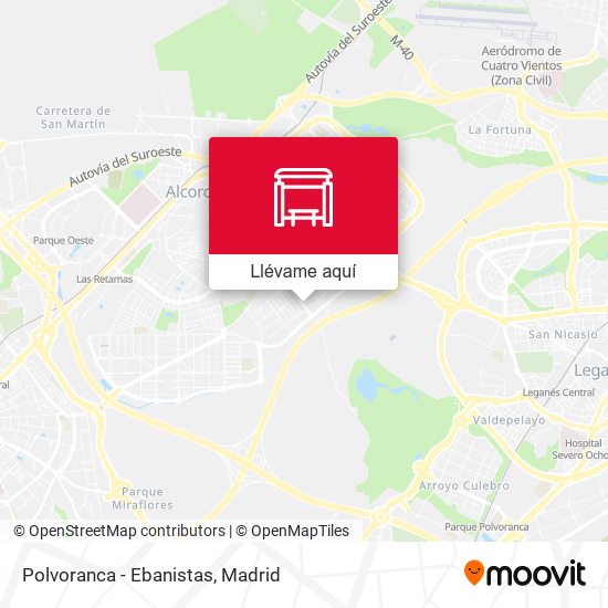 Mapa Polvoranca - Ebanistas