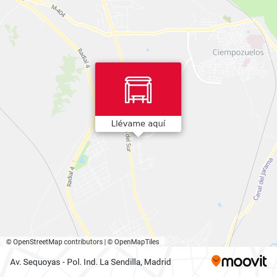 Mapa Av. Sequoyas - Pol. Ind. La Sendilla