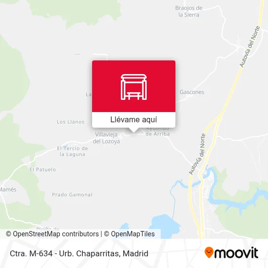 Mapa Ctra. M-634 - Urb. Chaparritas