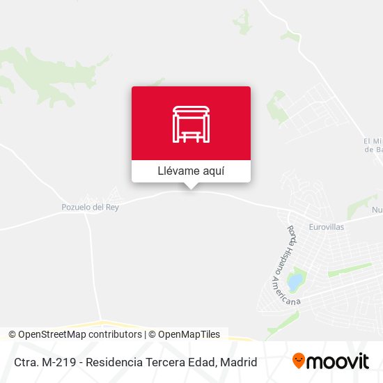 Mapa Ctra. M-219 - Residencia Tercera Edad
