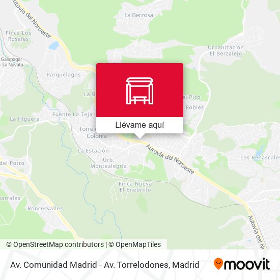Mapa Av. Comunidad Madrid - Av. Torrelodones