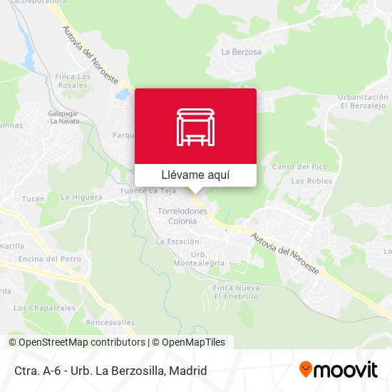 Mapa Ctra. A-6 - Urb. La Berzosilla
