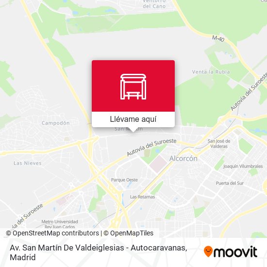 Mapa Av. San Martín De Valdeiglesias - Autocaravanas