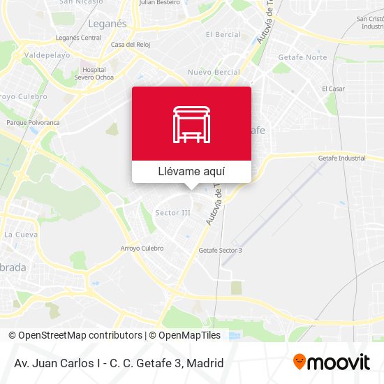Mapa Av. Juan Carlos I - C. C. Getafe 3