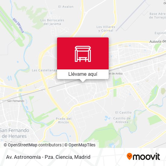 Mapa Av. Astronomía - Pza. Ciencia