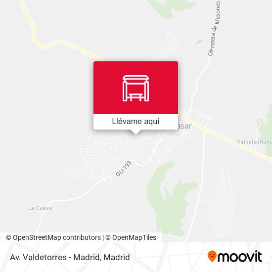 Mapa Av. Valdetorres - Madrid