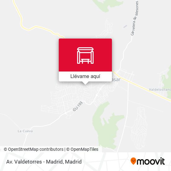 Mapa Av. Valdetorres - Madrid