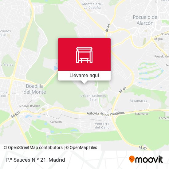 Mapa P.º Sauces N.º 21