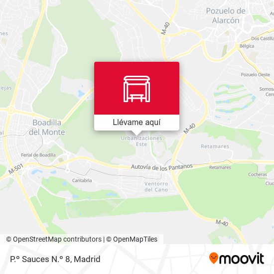 Mapa P.º Sauces N.º 8