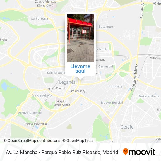 Mapa Av. La Mancha - Parque Pablo Ruiz Picasso