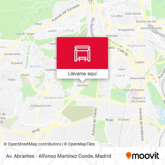 Mapa Av. Abrantes - Alfonso Martínez Conde