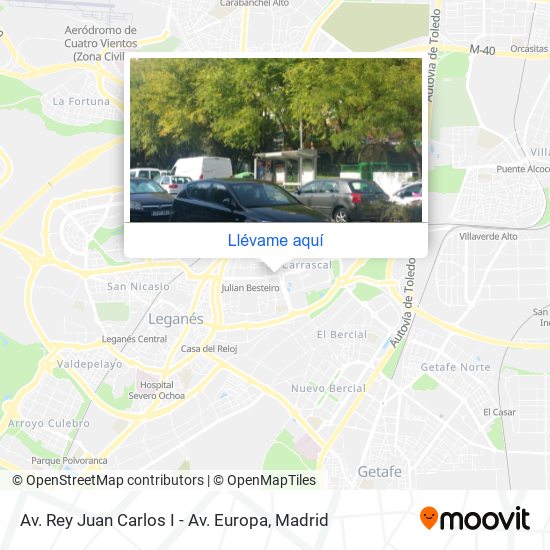 Mapa Av. Rey Juan Carlos I - Av. Europa