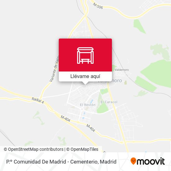 Mapa P.º Comunidad De Madrid - Cementerio