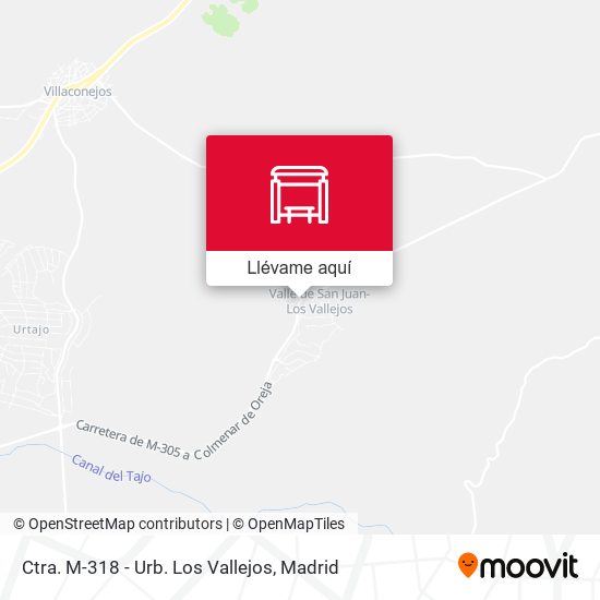 Mapa Ctra. M-318 - Urb. Los Vallejos