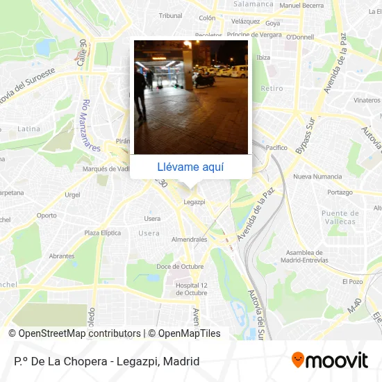 Mapa P.º De La Chopera - Legazpi