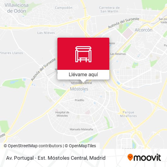 Mapa Av. Portugal - Est. Móstoles Central