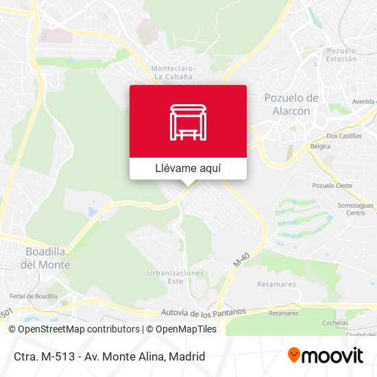 Mapa Ctra. M-513 - Av. Monte Alina