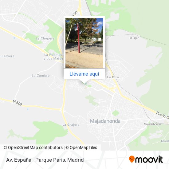 Mapa Av. España - Parque París