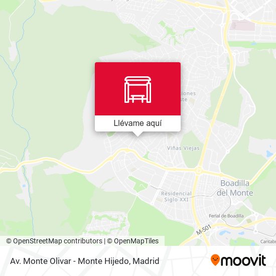 Mapa Av. Monte Olivar - Monte Hijedo