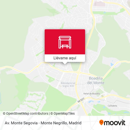 Mapa Av. Monte Segovia - Monte Negrillo