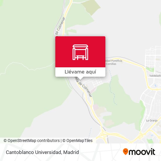 Mapa Cantoblanco Universidad