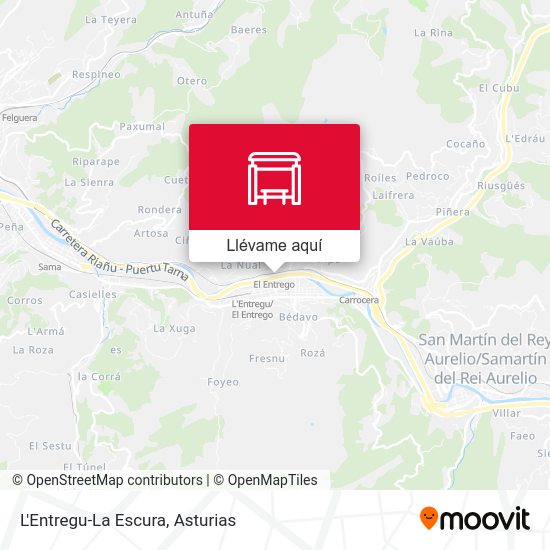 Mapa L'Entregu-La Escura