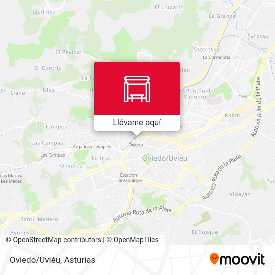 Mapa Oviedo/Uviéu