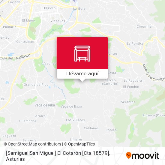Mapa [Samiguel|San Miguel]  El Cotarón [Cta 18579]
