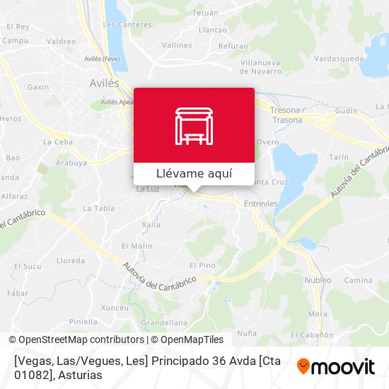 Mapa [Vegas, Las / Vegues, Les]  Principado 36 Avda [Cta 01082]